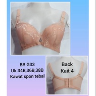 Thick sponge 4 hook bra G33 Size 36B
