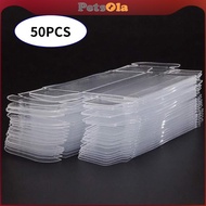 [PETSOLA] 50Pcs PVC Transparent Box 1/64 Car Toy Display Showcase 30x40x82mm Display Case