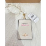 New!!! Coach White Metal Logo Lanyard || Name Tag || Id Card Murah