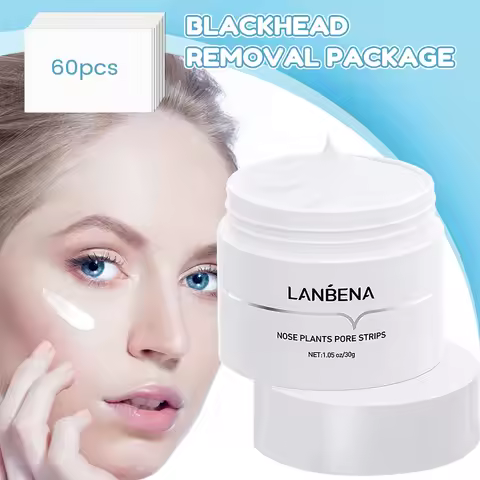 LANBENA Blackhead Remover Nose Mask Cleaner Pores Peeling Deep Cleansing Blackhead Peel Off Mud Mask