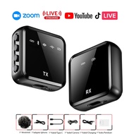 Mic Wireless Clip On Wireless Microphone Untuk HP DSLR Zoom Youtube Vlog Live Lavalier Mic