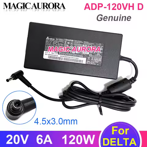 Original DELTA ADP-120VH D Power Adapter 20V 6A 120W MS-16R5 For MSI GF63 THIN 10SC-005FR 10SC-017XE
