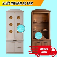 eHauz 2.5ft plywood Indian Prayer Altar Almari Sembahyang Indian Altar Prayers Cabinet Hindu Prayer 