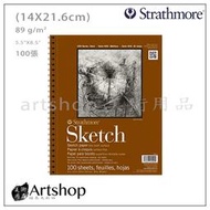 【Artshop美術用品】Strathmore 絲蒂摩 400素描本 100張入(5.5“X8.5”) 圈裝 455-8