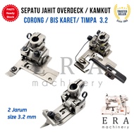 Kamkut Sewing foot 3.2mm Timpa Funnel Bis Pair Rubber Pegasus Siruba 232 Presser foot Overdeck 2 Nee