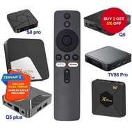 This remote control is compatible with Android players including X99 PRO Q5 PLUS, tx10 pro, TV98 Pro
