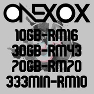ONEXOX SEASON PASS ,XOX DATA / XOX MINUTES/XOX/ONEXOX 10GB RM16