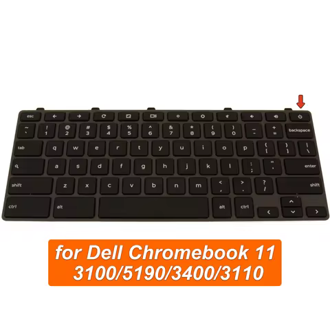 03G0H0 3G0H0 Laptop Keyboard for Dell Chromebook 11 3100/5190/3400/3110 Non-Backlit Keyboard with Po