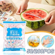 100pcs Food Grade Disposable Free Size Food Cling Plastic Film Wrap Cover Food Wrap Stretch Bowl Lids Kitchen Fresh