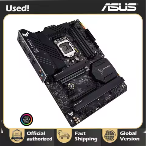 Asus TUF GAMING Z590-PLUS Original Desktop Z590 DDR4 PCI-E4.0 Motherboard LGA 1200 Support i9 11900K
