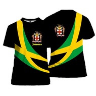 Jamaica Flag Lion Emblem Graphic T Shirts for Male Clothing 3D Jamaiigan Pride T -shirt Tops Tee Fas
