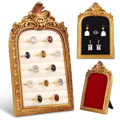 Jewelry Display Stand Vintage Photo Frame Ring Tray Jewelry Store Storage Booth Wedding Display Phot