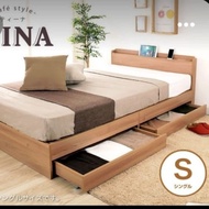 dipan tempat tidur 100x200 kayu mahoni solid