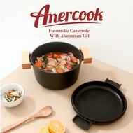 Amercook Multipurpose Pan 20 Cm Casserole Aliminium Lid
