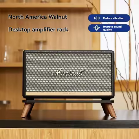 For Marshall Wobunrnll/acton/stanmore shock-absorbing desktop solid wood desktop audio stand walnut