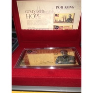 Tun Dr Mahathir Gold Note of Hope Sayangi Malaysiaku, 0.1g Gold(Poh Kong)