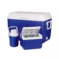 Coleman 54QT/51L Hard Cooler Box & Cooler Jug Combo Outdoor Picnic Hiking Cooler (Blue)