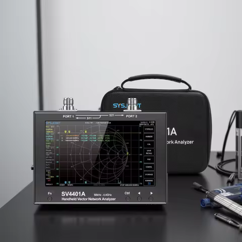 SV4401A 7" Touch LCD 50KHz-4.4GHz NanoVNA VNA Vector Network Antenna Analyzer UHF HF VHF SWR 100db D