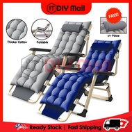 DIYMALL Folding Bed Premium Foldable Lazy Chair Comfortable Pillow Recliner Chair Sofa Cotton Pad Kerusi Lipat Hitam