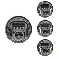 5.75" LED Headlight White Halo DRL Amber Turn Signal Fit for Harley Iron 883 Low Rider Bobber Motorc