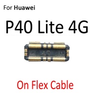 ขั้วต่อแบตเตอรี่ FPC แบบอินไลน์2ชิ้นขาตั้งแบบสัมผัสสำหรับ HuaWei P10 P20 P30 P40 Lite E Pro Plus บนส