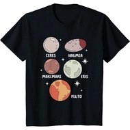 Baju Kids Outer Space Solar System Dwarf Planet T-Shirt Fashion Cotton Short Sleeve Shirt for Boys G