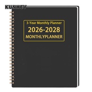 KUNHEV 3 Years Monthly Planner, Yearly Goals Smooth Writing Calendar Book, Premium A4/A5 2026-2028 A