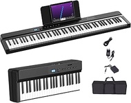 Enhanced 88-key folding piano, full-size half-weighted keyboard, supports MIDI, portable foldable pi