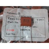Panasonic CBB Capacitor Film Capacitor 0.22 uf 2220NF 224J K 630v Pitch 15mm