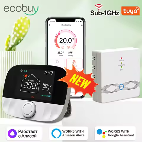 Tuya Smart Home Wifi Thermostat Wireless For Gas Boiler Battery Power Wifi Thermostat Smart Temperat