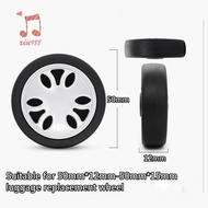 (xiu988) 8pcs Luggage Wheels Replacement Kit,Dia 2in/50mm Thick 0.47in/12mm Resistant Rubber Mute Ca