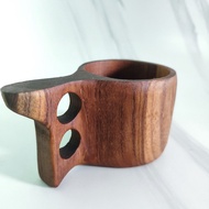 Teak Wood Cup with 2 Holes D. 7cm H. 7 cm