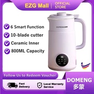 DOMENG Mini Soy Bean Milk Maker machine 800ml Heating Blender almond Milk Maker/ Buat Air Soya Mesin/ Juicer Blender