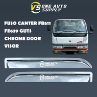FUSO CANTER FB511 FE639 GUTS CHROME DOOR VISOR SET
