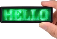 LED Name Tag, Rechargeable Wireless Bluetooth LED Name Badge Reuseable Price Tag 44x11 Pixels Digita