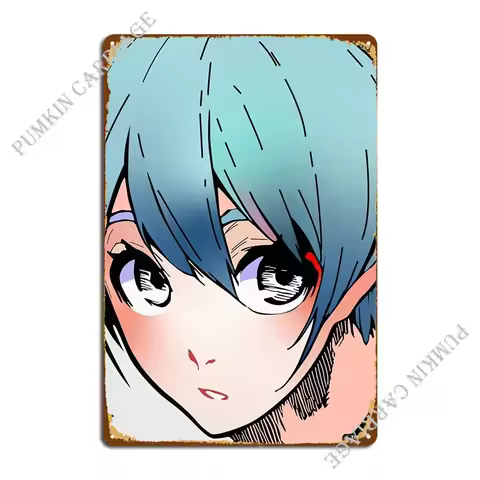 Blue Lock Yo Hiori Metal Sign Bar Cave Living Room Classic Tin Sign Poster