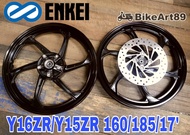 Sport Rim Enkei Yamaha Y15ZR Y16 160/185/17' Original Black Motor Accessories Y15 Ysuku Y16ZR Disc Wheels Bunga Rawang