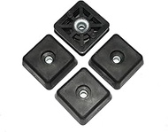 4 Square Rubber Feet Bumpers - .522 H X 1.375 W - Made in USA