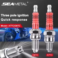 1/2pcs Racing Spark Plug - D8TC A7TC High Performance spark plug - 3-Electrode Motorcycle Spark Plug