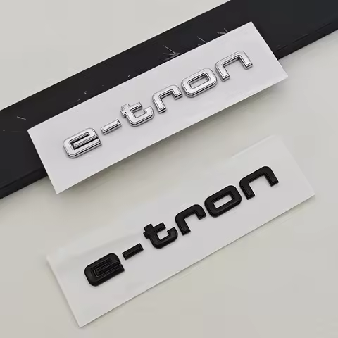 3D ABS Car Letters E-Tron Logo Rear Trunk Badge Emblem Decal For Audi E Tron 30/35/40/45/50/55 E-Tro