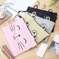 Information Bag Cat File I8114 Zipper A4 Folder Stationery Storage Pinyou Life