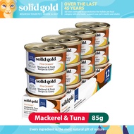 Solid Gold Five Oceans Mackerel & Tuna Recipe in Gravy Grain-Free Canned Cat Food 85g