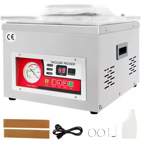 SucceBuy Food Vacuum Packing Machine Commercial Chamber Vacuum Sealer DZ-260A Kitchen Meat Packaging