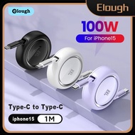 Elough PD 100W Retractable Type C to USB C Fast Charge Data Cable For iPhone 15 MacBook Samsung Xiaomi USB C To Lightning Cable