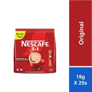NESCAFÉ 3in1 Original Instant Coffee Powder Mix, 25 Coffee Stick 18g