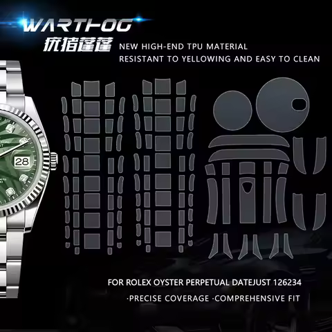 Transparent Color For Rolex Datejust 126234/126233/126231 Plate Strap Models Watch Protective Film 3