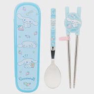 正版韓國製 學習餐具3件組 筷子 湯匙 收納盒 學習筷 兒童餐具 大耳狗
