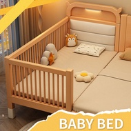 Katil Baby Sambung Katil Wood Beech Children Splicing Bed Solid Wood Nordic style E0 grade Large Boy