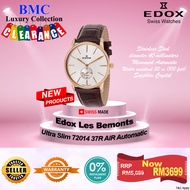 Edox Men's 72014 37R AIR Les Bemonts Ultra Slim Automatic Watch NEW