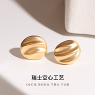 Earrings 18k Gold Earrings Pure K Gold Women 2022 New Style Trendy au750 Eighteenk Gold Earrings